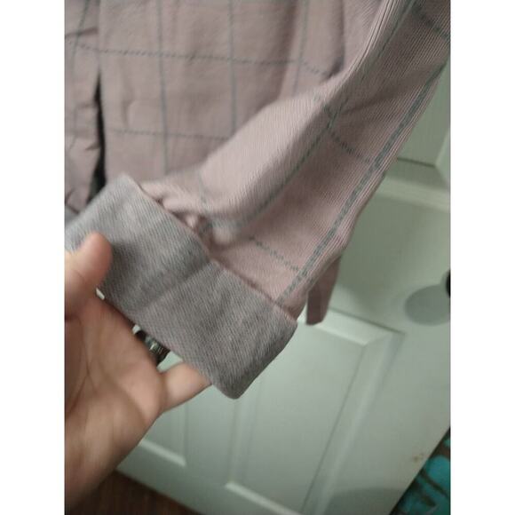 Rain Woman's M Sweater Purple Grey Windowpane Cowl Neck Soft Long Sleeves - Picture 6 of 8